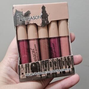 Teayason 5Pcs The Wonderful Edition Matte Lip Gloss Set Neutrals & Pink ~ Asian